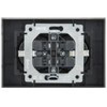 Розетка 2-м СП с/з 16А РС12-3-БрЧ без шторок черная BRITE IEK