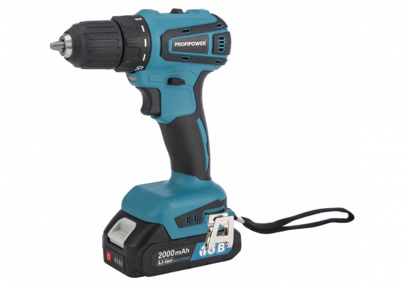 Дрель акк. 18В MKBL-18Т Бесщеточный (45Нм/2,0Ач/2акк./Li-ion/кейс) PROFIPOWER