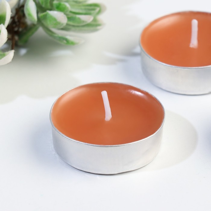 Набор чайных свечей ароматизированных в подарочной коробке, 6 шт "Капучино"