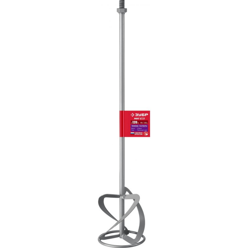 Миксер-насадка резьба М14 120мм для легких растворов ЗУБР