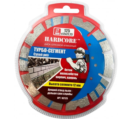 Диск отрезной по металлу нер.230х2,0х22,23мм Hardcore