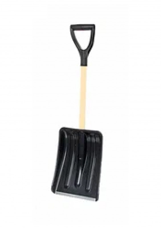 Лопата автомобильная 365х280 мм d-32 "Метель" с алюм.планкой с метал/ч п/о и V-ручкой